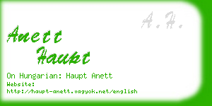 anett haupt business card